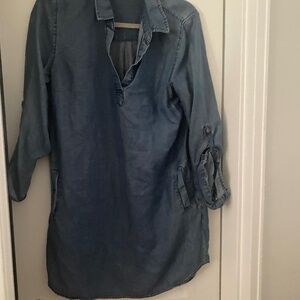 blue denim dress long sleeve